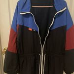 Nike Black and Blue Windbreaker with Red Accents Photo 2