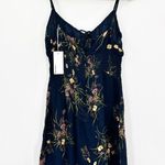 Reformation  Genie Mademoiselle Navy Blue Floral Print Sun Dress Size 10 NWT Photo 1