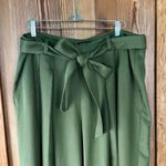 Eileen Fisher Heavy Tencel Twill Tie Waist Wide Leg Olive Pants - Sz 12 Photo 4