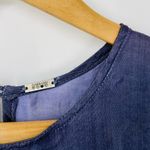 Chan Luu  Silk Blend Baby Doll Top in Dark Blue Size M Photo 12