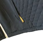 Karen Scott Hasting & Smith Quilted Vest Black Sleeveless Full Zip Gold Detail Photo 2