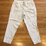 Old Navy Cream Linen Blend Tapered Ankle Pants in XLarge Tall Photo 0