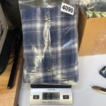 Illa Illa Flannel Shirt Dress Womens Small Blue White Plaid 100% Cotton Pockets Photo 8