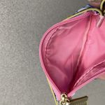 Lilly Pulitzer Lily Pulizer ID Case Zip Pouch Keyring Pink Beach Embossed Womens Gold Ocean Photo 2