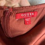 Guess Size Large Louma Romper Shorts Rust Orange Sleeveless Silky Cocktails Photo 5