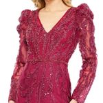 Mac Duggal $998  20349 Embellished Puff Sleeve V Neck Gown Photo 2