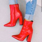 Bamboo Red Heeled Booties Photo 0