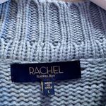 RACHEL Rachel Roy Sweater Women’s Size Large Blue Silver Metallic Cable Knit NWT Photo 4