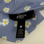 AQUA Bikini Bottoms Size Medium Swim Blue Daisy Ruffle Bloomingdales NWT Beach Photo 3