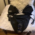 Chic Black Bikini Top with Straps Size M Photo 3