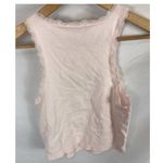 Topshop Thinking of Fries Lace Trim Crop Top Light Pink size 8P Photo 2