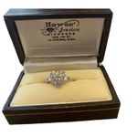 Vintage Silver Tone Heart Gemstone Ring Jewelry Photo 2