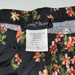 Slinky Brand  Size 1X Black & Pink Floral Print Straight Leg Pull On Pants Photo 3
