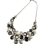 NWOT BLACK SILVER AND WHITE UNIQUE NECKLACE Photo 0