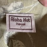 3/$30 Aloha Hut Hawaii Dress Womens Large Green Leaf Print V Neck Sleeveless Photo 1