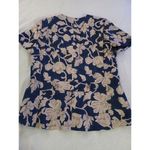 Rena Rowan  for Saville womens unstructured 4 button blazer top floral blue tan Photo 6