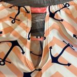 Women's Tankini Pink Stripe Nautical Anchors Top Swimsuit Size Large EUC #2294 Photo 3