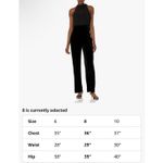 Vince Camuto Jumpsuit Womens Size 8 Chiffon Velvet Black Formal Holiday Sheer Photo 8