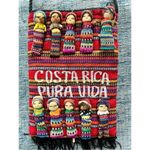 Costa Rica Pura Vida Knit Pouch Shoulder Bag w Fringe Purple Photo 1