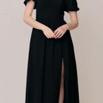 Revelry isabella bridesmaids dress black chiffon Size 4 Photo 1