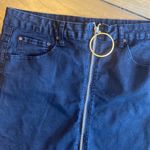 Monkey Ride ‎ black denim front zip mini skirt 90s Y2K grunge size M Photo 1