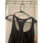 Pride Humankind Women's Rainbow Pride Swim Tankini Top w Stripes 1pc Size M Black Size M Photo 5