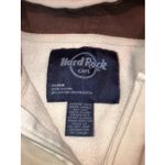 Hard Rock Cafe  Women's Cream Colored Decorated Zip Hoodie XLarge XL Photo 2