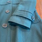 Tulle Teal Wool Blend Pea Coat Photo 4