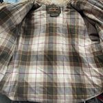 Eddie Bauer Vintage Flannel Lined Insulated Trench Coat in Tan Size Small Photo 4