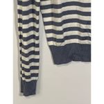 Love Tree  Women Pullover Sweater Soft Knit Striped Long Sleeve Blue White Large Photo 1