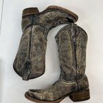 Corral  Teen Size 2.5 T Western Boots Goldie Winged Square Toe Black Crossed Photo 3