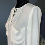 BCBGMAXAZRIA Size XXS Sheer Long Sleeve Blouse Photo 3