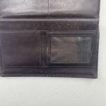 Ralph Lauren Vtg Lauren  Wallet Croc Embossed Brown Leather Checkbook Pocketbook Photo 12