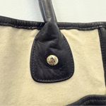 Rebecca Minkoff ✨Collectible Rare✨ Bread Wine Market Tote Bag Navy Leather Canvas Photo 1