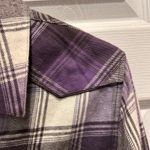 NWT Womens Mossimo Supply Co Purple Plaid Flannel‎ Western Shirt Size L Size L Photo 3