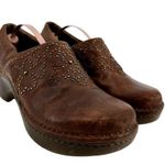 Ariat Strathmore Clogs Studded Slip On Heeled Round Toe Leather Brown 9.5 Photo 1