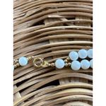 Vintage 80s Necklace/Earring Set Ceramic White Turquoise Happy Fun Accessories Photo 6