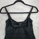 Catalina  Black Crochet Lace Swimwear Tankini Top S Small 4-6 Photo 2