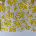 Ann Taylor Citrus Blossom Ruffle Sleeve Shell Floral Yellow Womens Top Size L Photo 11