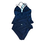 Cupshe Womens Black Tankini Swimsuit Set Size L Criss Cross Straps Photo 6