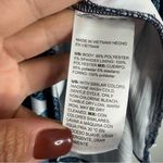 Chico's NWT Chico’s Knit Top Drift Gathered Neck Top Passport Blue XXL Chico’s 4 Stretch Photo 4