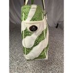 Coach Vintage  Limited Edition Zebra Stripe Green & White Tote Bag Photo 3