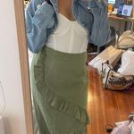 ZARA Green Midi Skirt Photo 0