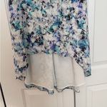 Sam Edelman Floral High-Low Dress in White and Blue Photo 3