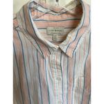 Lucky Brand  Women's Lightweight Button Up Pastel Stripe Shirt - L Photo 2