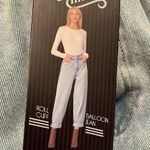 Simple Society  High waist rise balloon jean jeans roll cuff NEW NWT light wash Photo 9