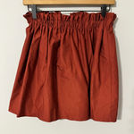 ZARA  WOMAN Rust Orange Paperbag Waist A-Line Mini Skirt Size M Photo 0
