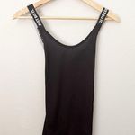 Nike | Black Criss Cross Back Tank White "Just Do It" Word Athletic | Small Photo 0