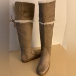 Jack Rogers women beige leather fur Nell over the knee moccasin boots 5 Photo 4