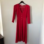 Reformation  Dress Long Sleeve Womens Red Size 0 Photo 1